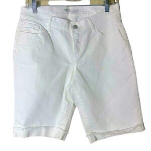 Old Navy White Bermuda Jean Shorts The Flirt Women's Size 6 Minimalist,Nautical